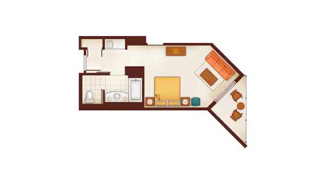Deluxe Studio floor plan