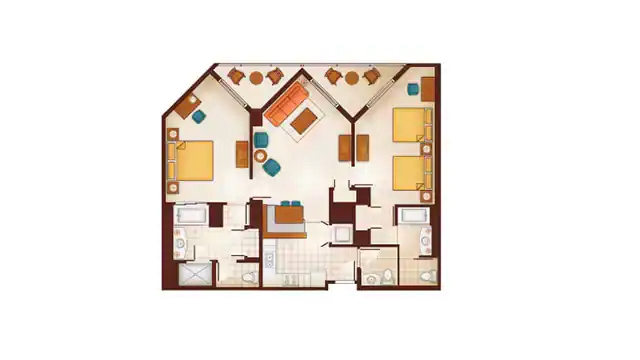2-Bedroom Villa floor plan