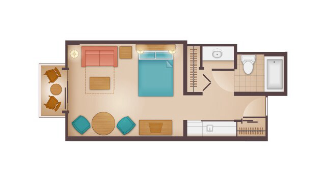 Deluxe Studio floor plan