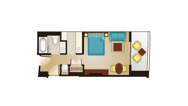 Deluxe Studio floor plan