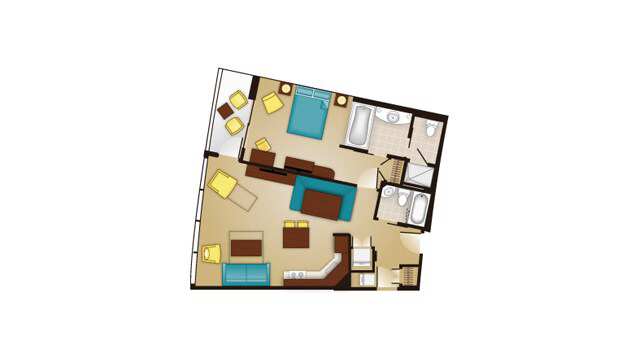 1-Bedroom Villa floor plan