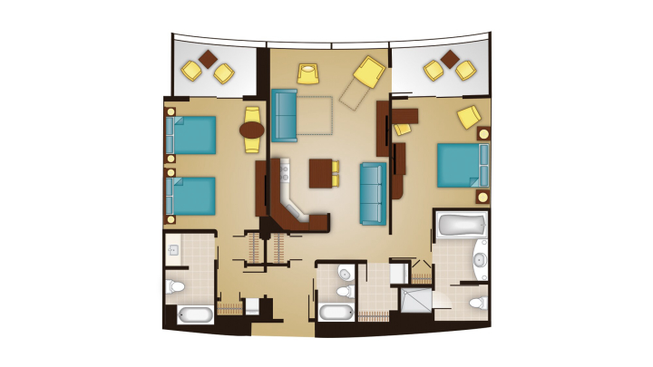 2-Bedroom Villa floor plan