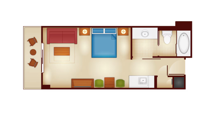 Deluxe Studio floor plan