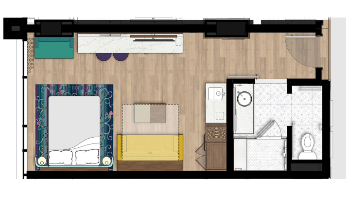 Deluxe Studio floor plan