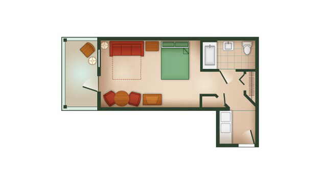 Deluxe Studio floor plan — Hilton Head Island Resort