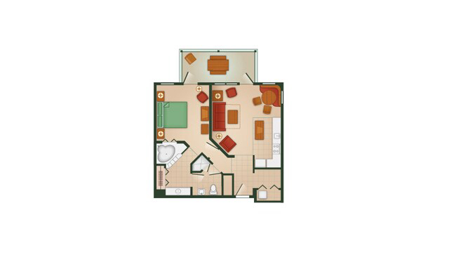 1-Bedroom Villa floor plan