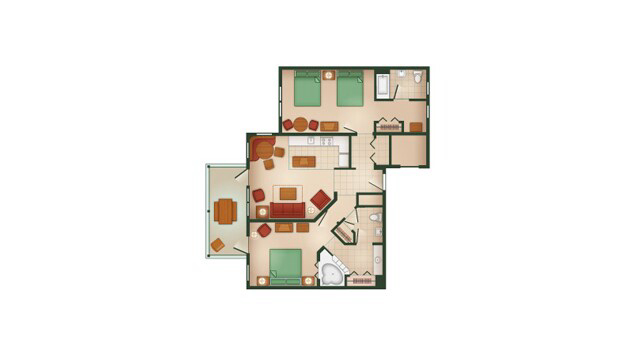 2-Bedroom Villa floor plan