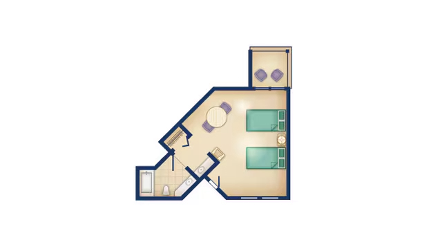 Deluxe Studio floor plan — Old Key West Resort