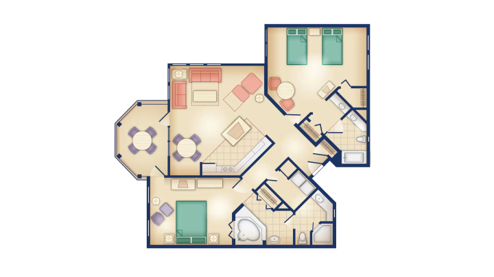 2-Bedroom Villa floor plan