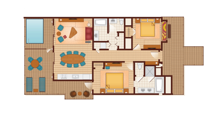2-Bedroom Bungalow floor plan