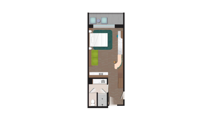 Tower - Deluxe Studio floor plan