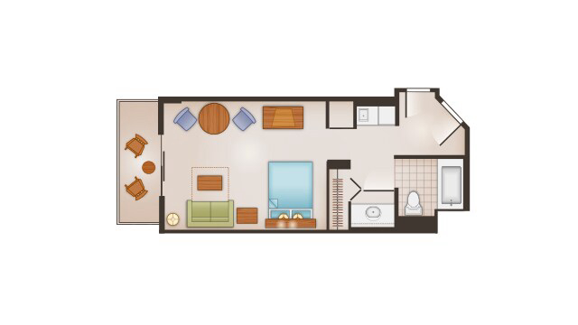 Deluxe Studio floor plan