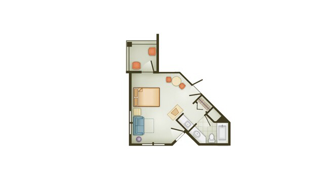 Deluxe Studio floor plan