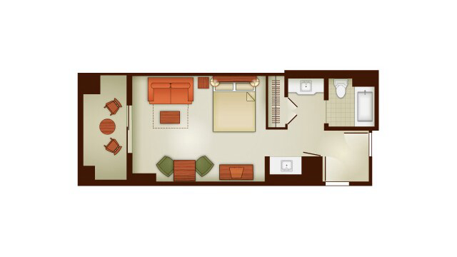 Deluxe Studio floor plan