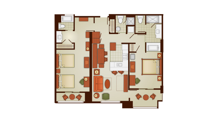 2-Bedroom Villa floor plan
