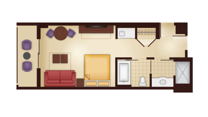 Deluxe Studio floor plan