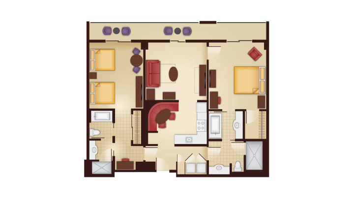 2-Bedroom Villa floor plan