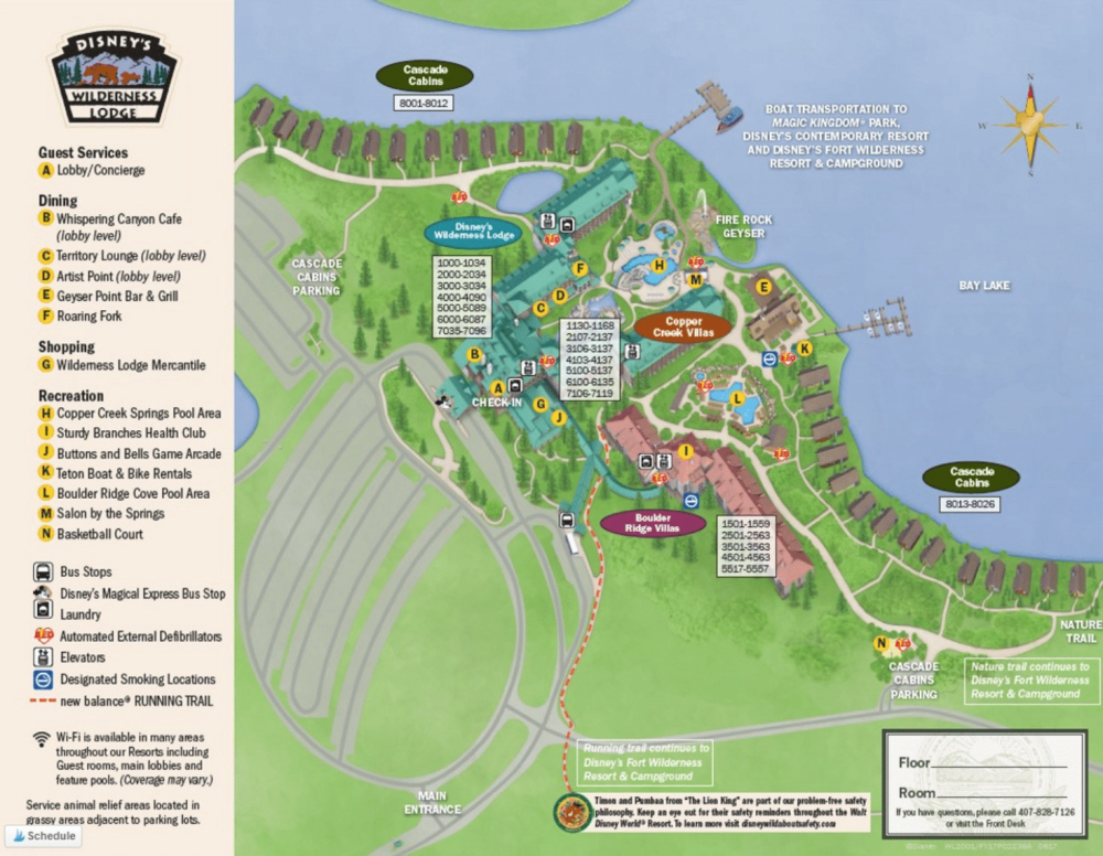 Boulder Ridge resort map 1