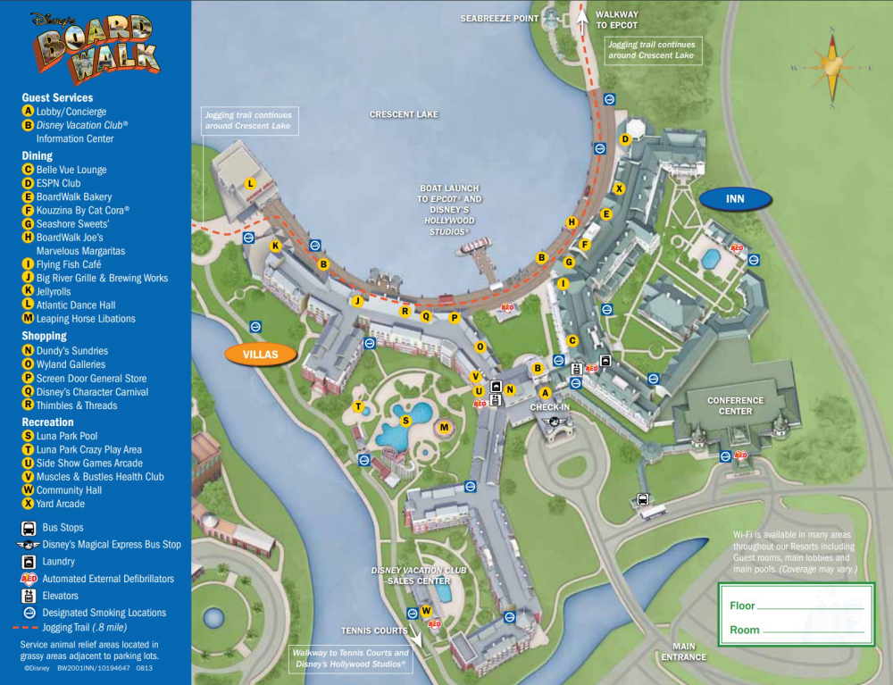 Boardwalk Villas resort map 1