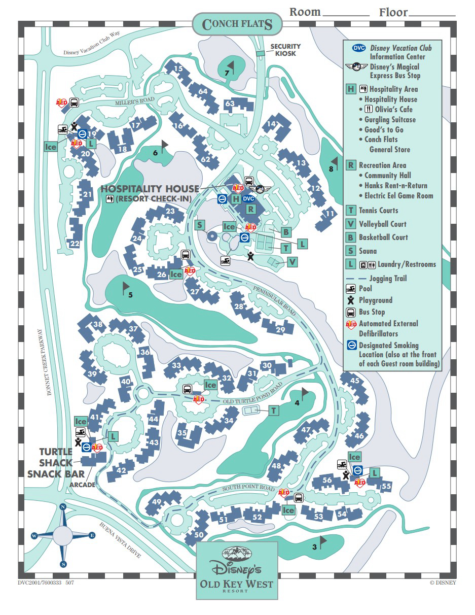 Old Key West Resort resort map 1