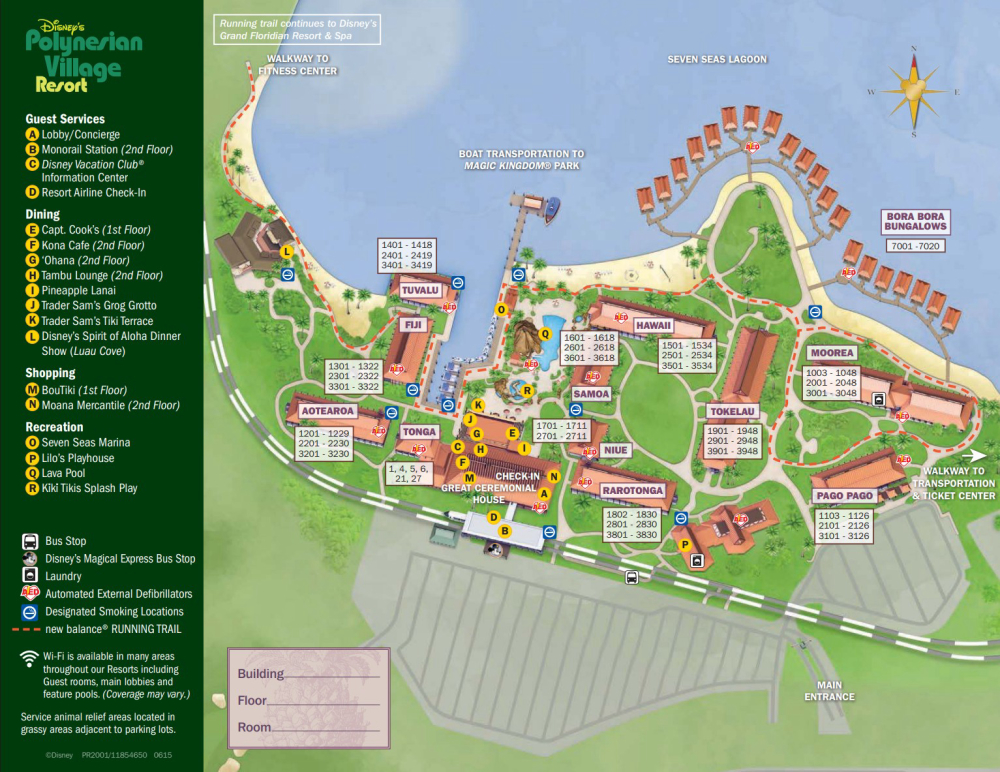 Polynesian Villas resort map 1